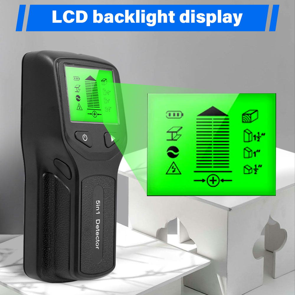 Stud Finder Wall Scanner 5 In 1 - Wandscanner 5-in-1-Metalldetektor, zum Auffinden von Metall,