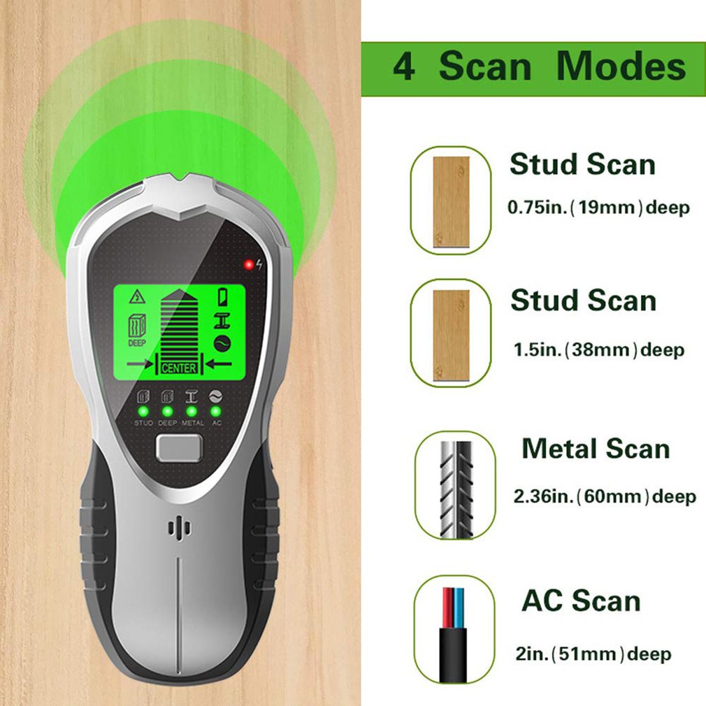 Stud Finder Center Finder Edge - 4-in-1 Wandscanner: Stud Finder mit Audioalarm
