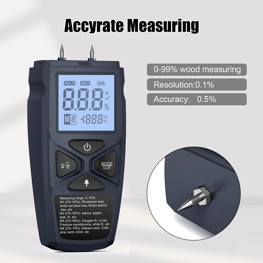 Hygrometer Präzises großes LCD – Moisture Meter Wall Wood Bewertung und Preis