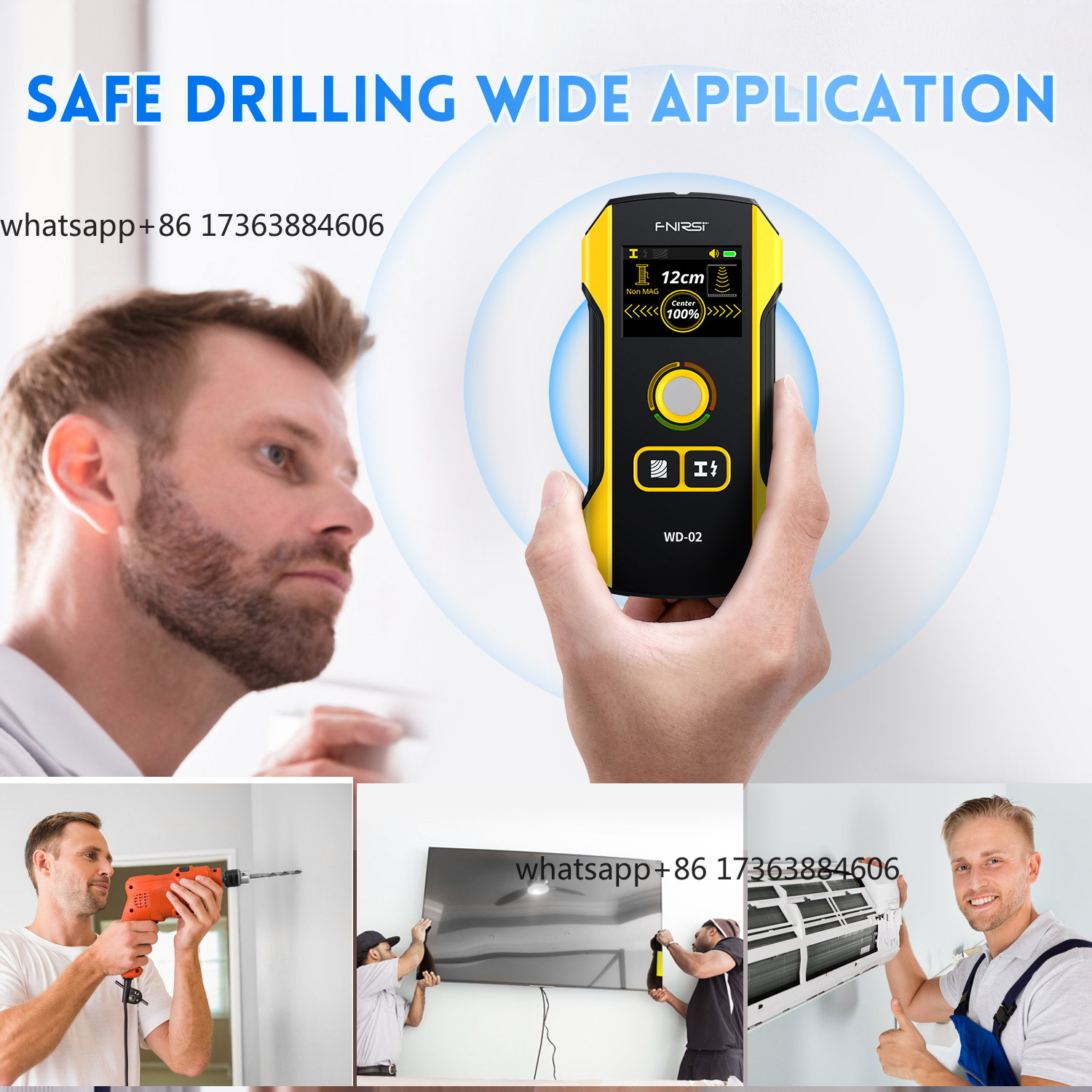WD-02 Wanddetektor, Ständerfin – Stud Detector With Metal Ac Wire Bewertung und Preis