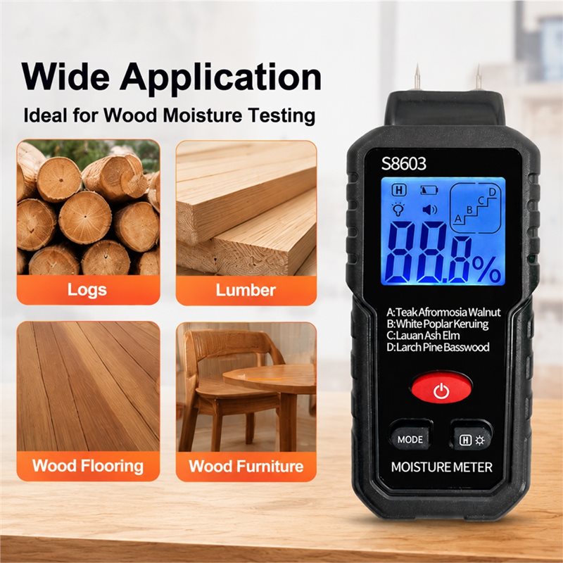 AB34-S8603 Holzfeuchtemessgerä – Moisture Meter Wall Wood Bewertung und Preis